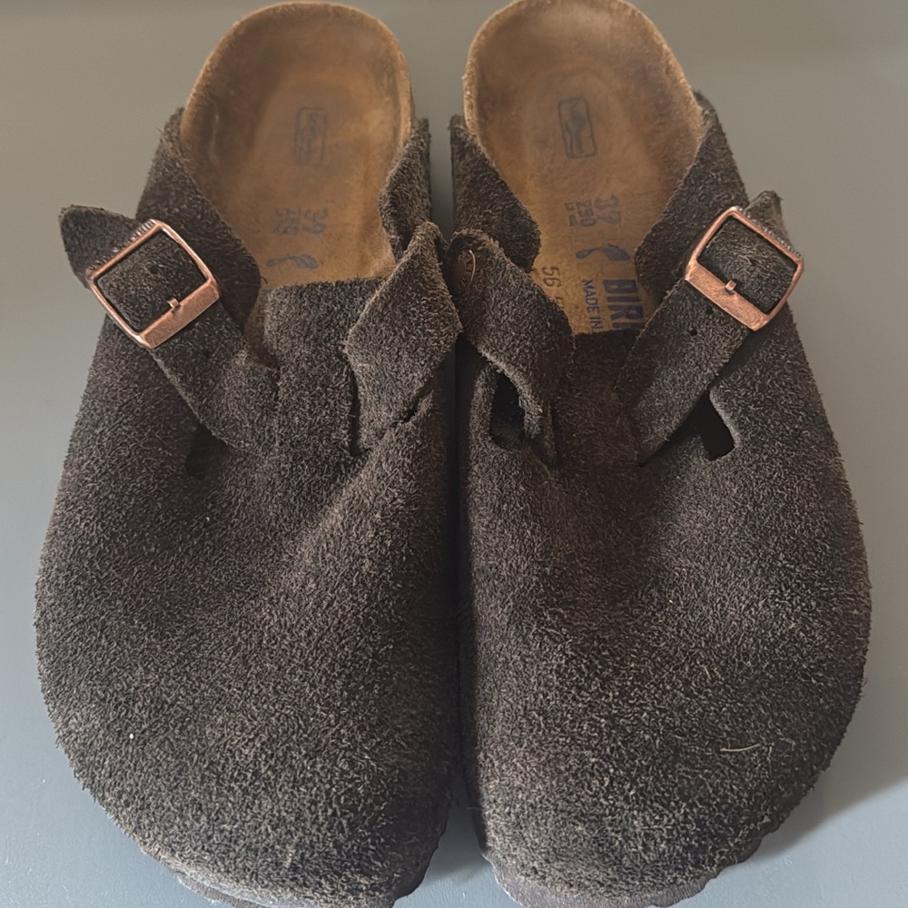 Birkenstock Dark Brown Boston Clogs
